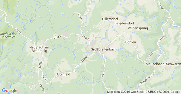 Karte Herschdorf bei Ilmenau