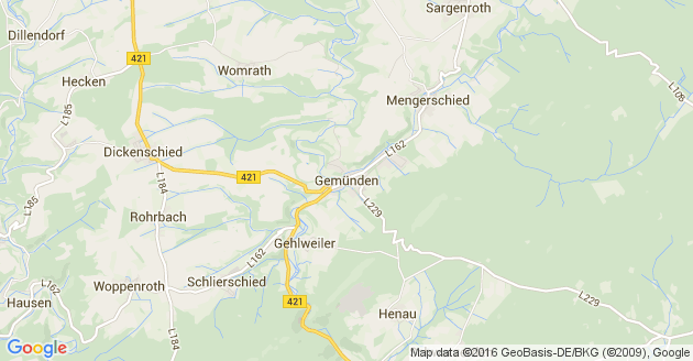 Karte Gemünden im Hunsrück