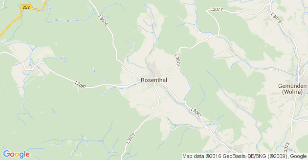 Karte Rosenthal in Hessen