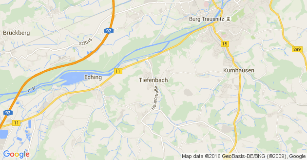 Karte Tiefenbach Kreis Landshut