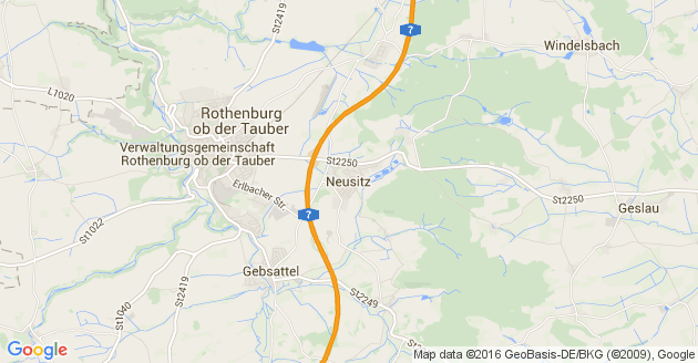 Karte Neusitz in Mittelfranken