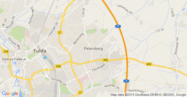 Karte Petersberg bei Fulda