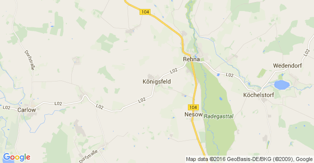 Karte Königsfeld Kreis Nordwestmecklenburg