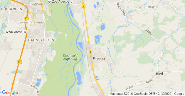 Karte Ried bei Mering in Schwaben