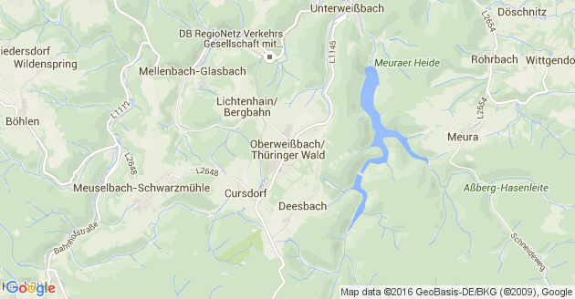 Karte Oberweißbach im Thüringer Wald
