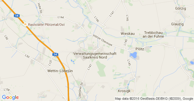 Karte Löbejün Wettin