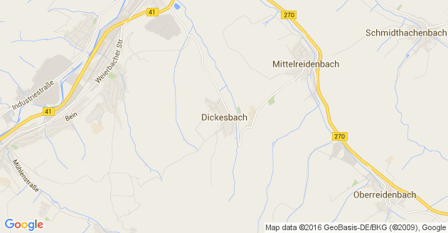 Karte Dickesbach