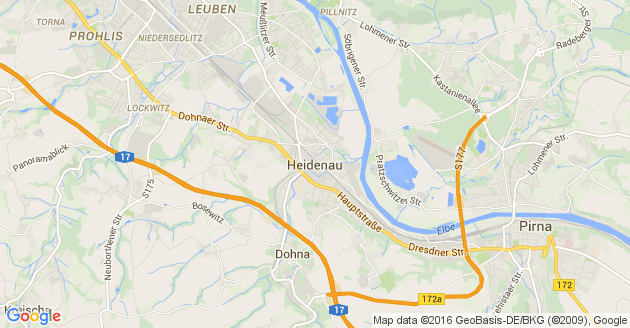 Karte Heidenau in Sachsen