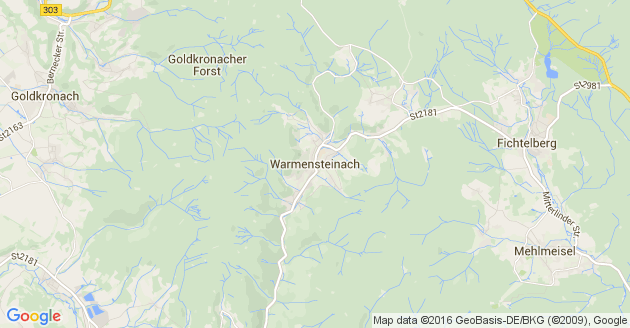 Karte Warmensteinach