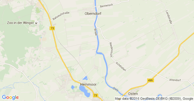 Karte Oberndorf an der Oste