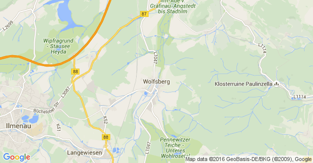 Karte Wolfsberg im Ilm Kreis