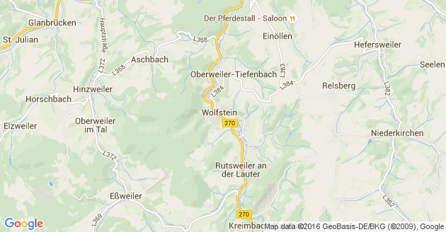 Karte Wolfstein in der Pfalz