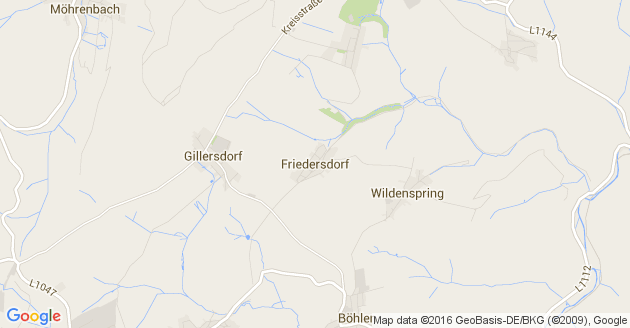 Karte Friedersdorf in Thüringen