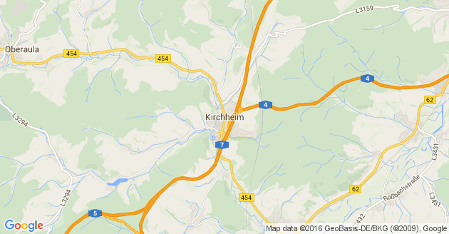 Karte Kirchheim in Hessen