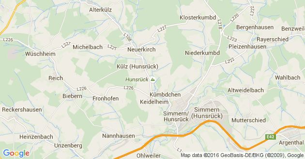 Karte Schönborn im Hunsrück