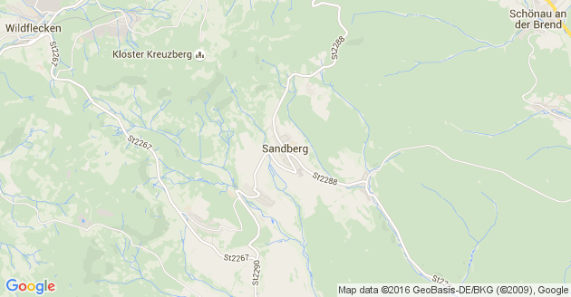 Karte Sandberg in Unterfranken