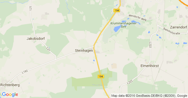 Karte Wittenhagen bei Grimmen