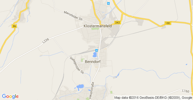 Karte Benndorf bei Klostermansfeld