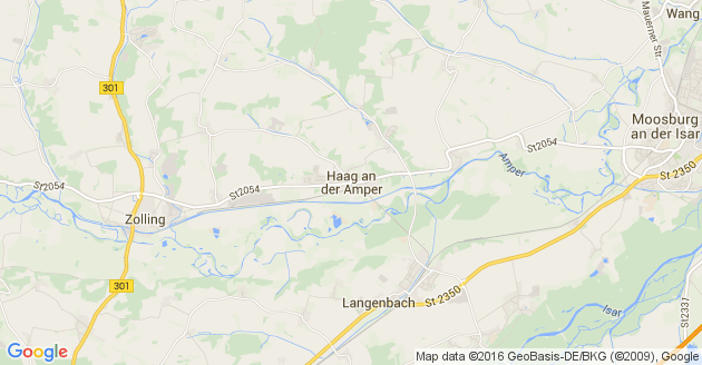 Karte Haag an der Amper