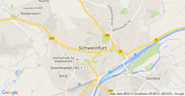 Karte Schweinfurt