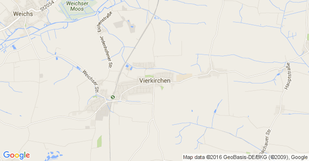 Karte Vierkirchen in Oberbayern