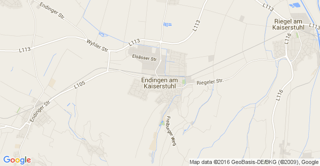 Karte Endingen am Kaiserstuhl