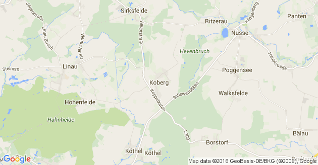 Karte Koberg Kreis Herzogtum Lauenburg