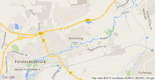 Karte Emmering Kreis Fürstenfeldbruck