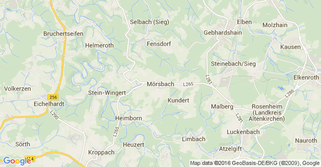 Karte Mörsbach im Westerwald