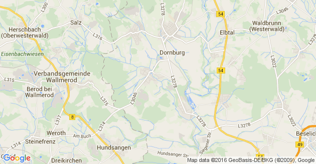 Karte Niederhofen im Westerwald