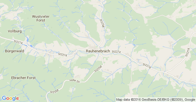 Karte Rauhenebrach