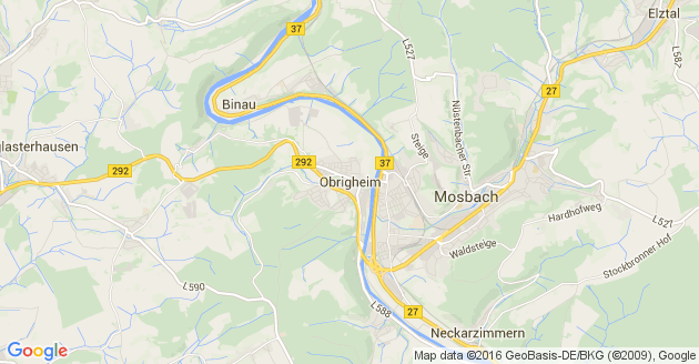 Karte Obrigheim in Baden