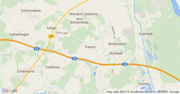 Karte Tramm Kreis Herzogtum Lauenburg