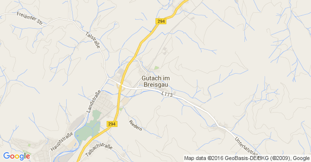 Karte Gutach im Breisgau