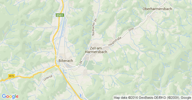 Karte Zell am Harmersbach