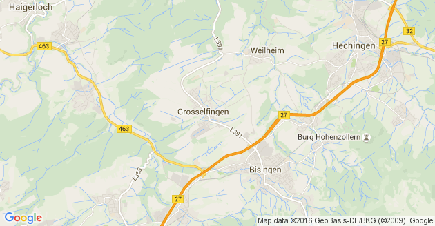 Karte Grosselfingen bei Hechingen