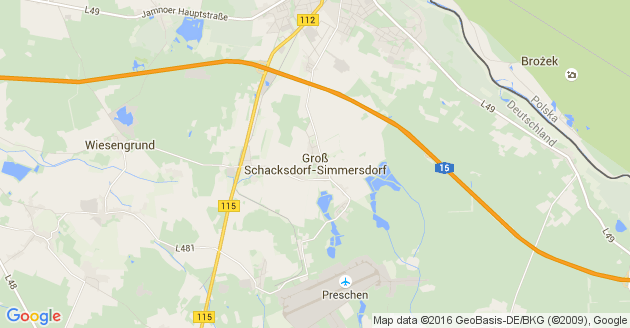 Karte Groß Schacksdorf Simmersdorf