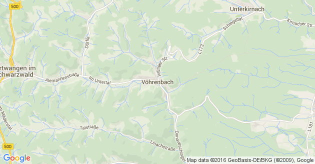 Karte Vöhrenbach