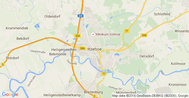 Karte Kleve bei Itzehoe