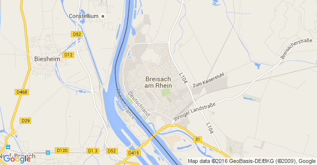 Karte Breisach am Rhein