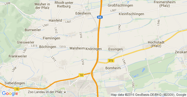 Karte Knöringen in der Pfalz