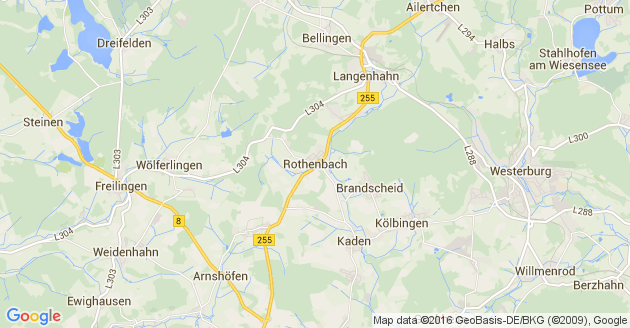 Karte Rothenbach im Westerwald