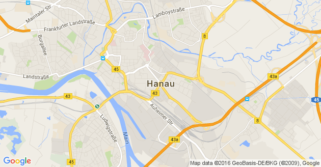Karte Hanau