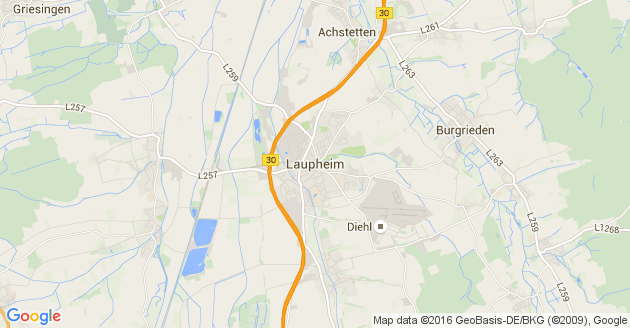 Karte Laupheim