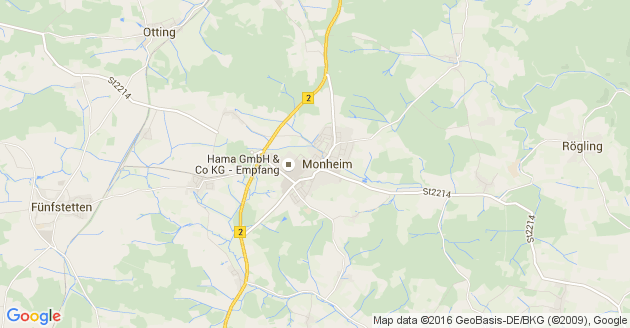 Karte Monheim in Schwaben