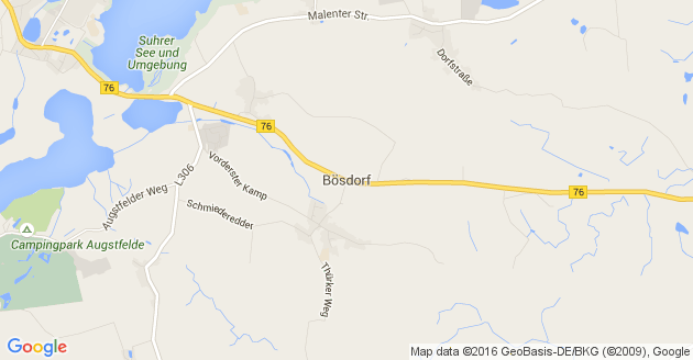 Karte Bösdorf bei Plön