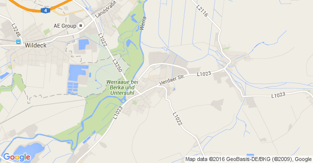 Karte Berka an der Werra