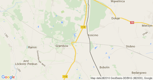 Karte Grambow bei Pasewalk