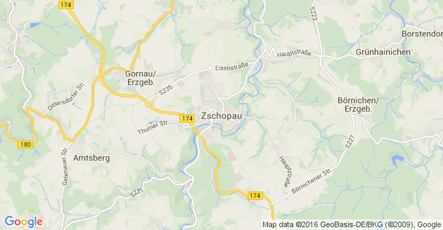 Karte Zschopau
