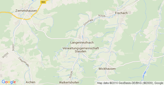 Karte Langenneufnach